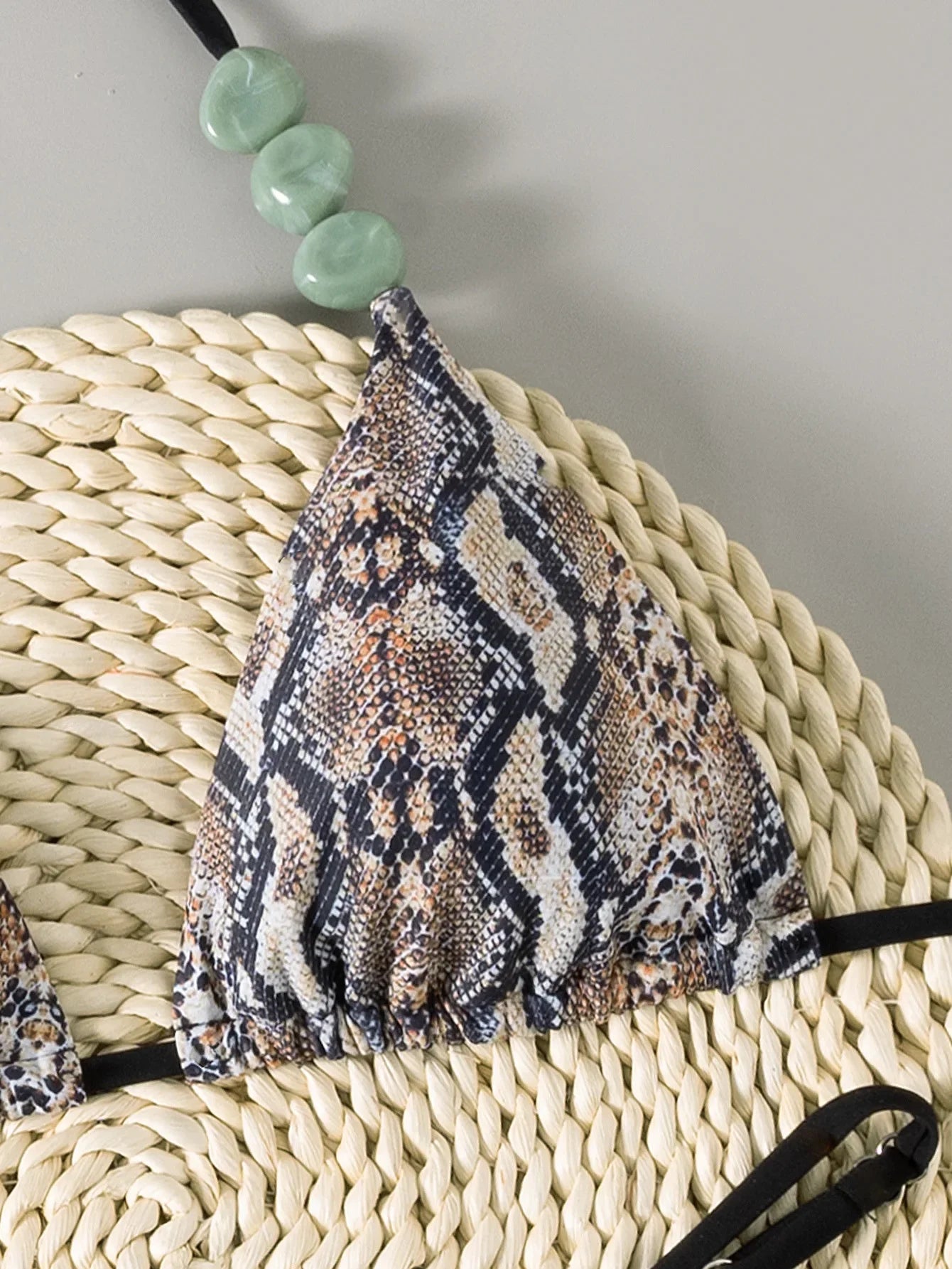 Brown Tiger Print Bikini Set