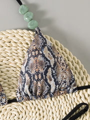 Brown Tiger Print Bikini Set