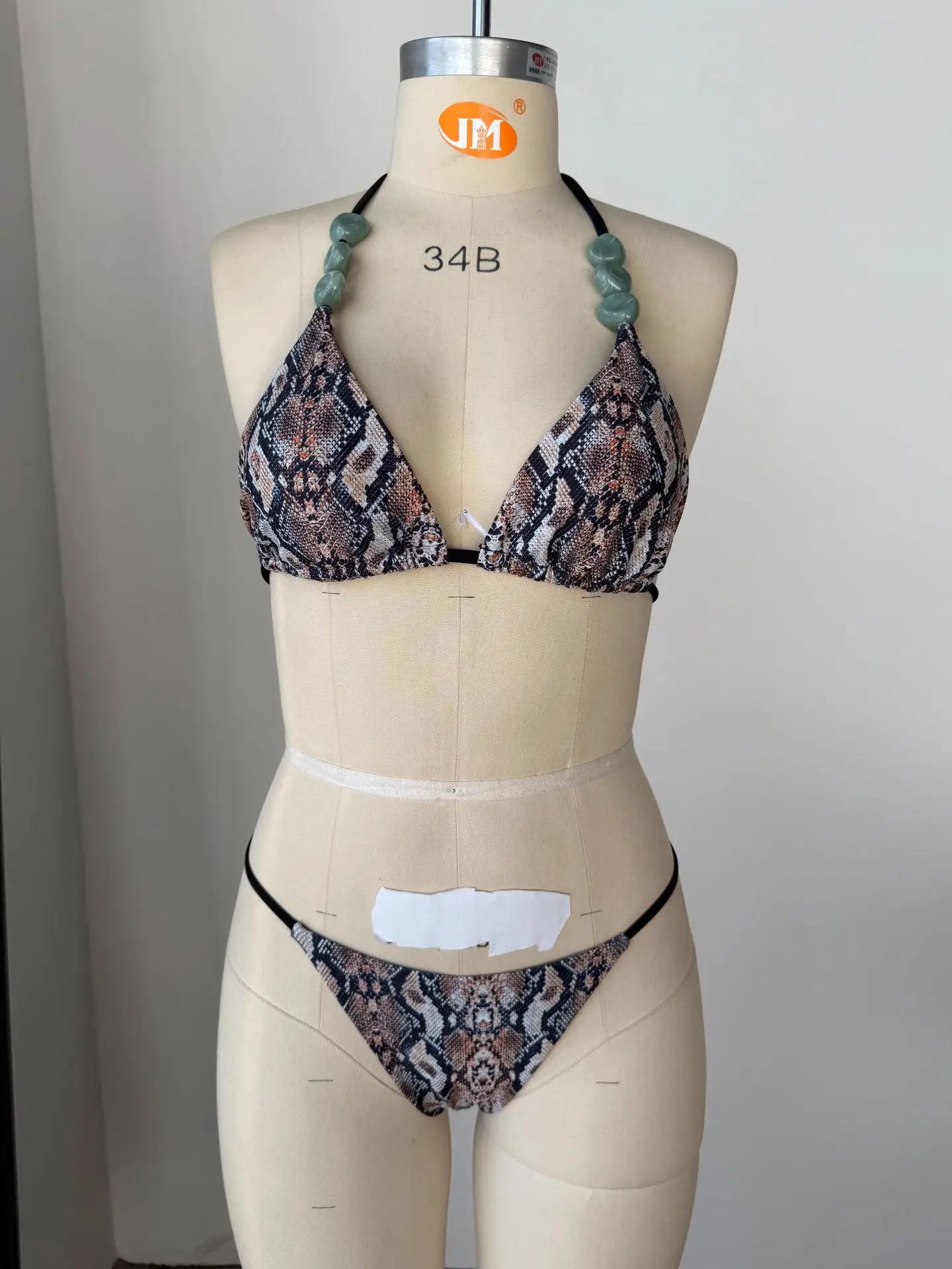 Brown Tiger Print Bikini Set