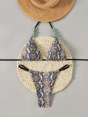 Brown Tiger Print Bikini Set