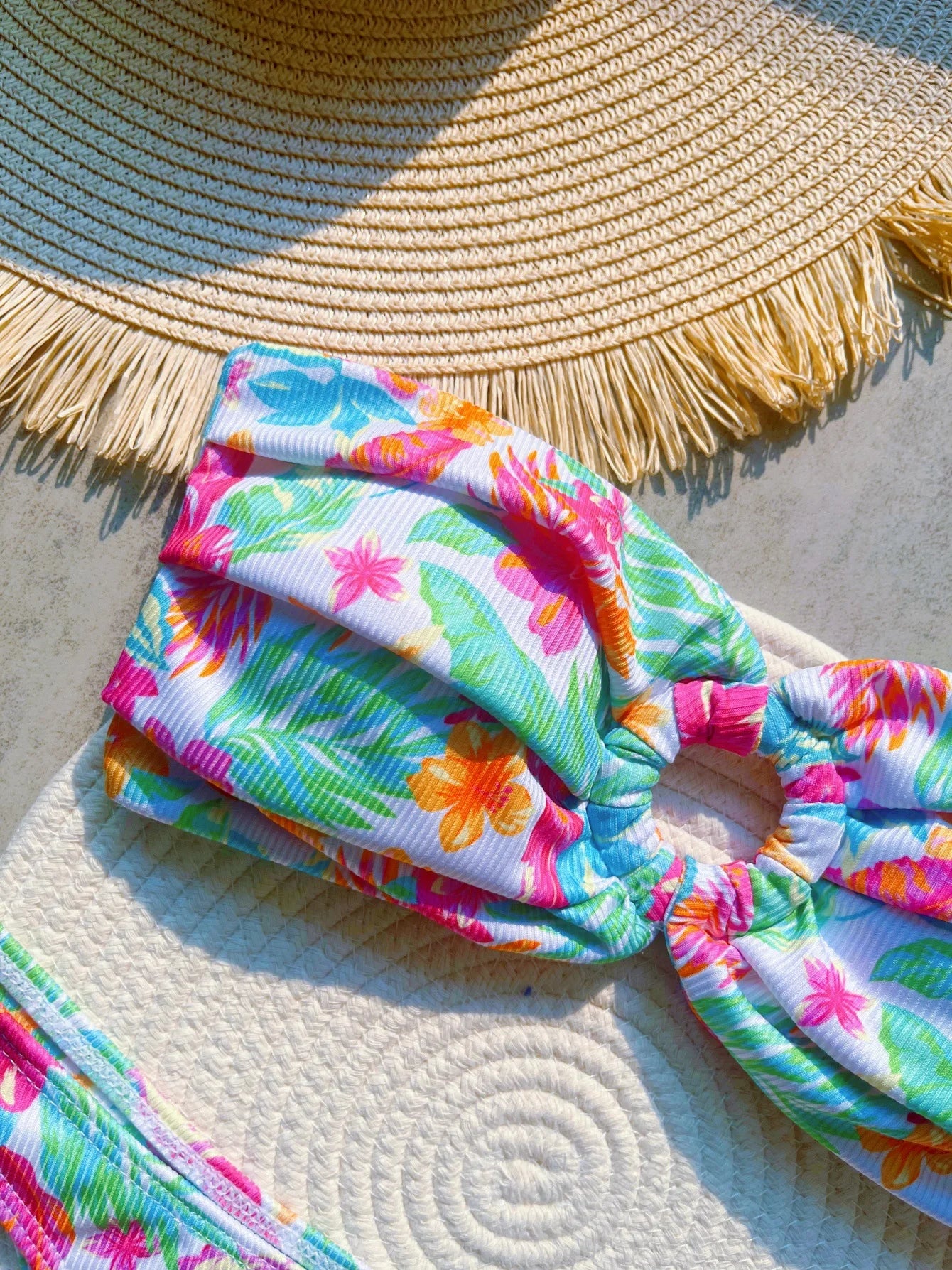 Flower Print 2 Piece Swimsuit