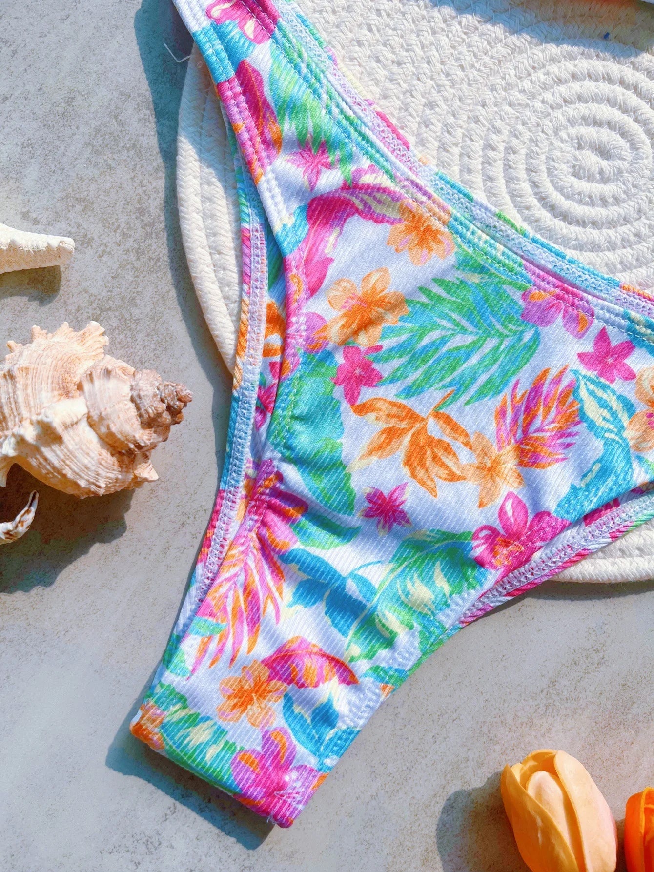 Flower Print 2 Piece Swimsuit