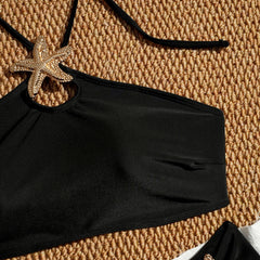 Halter Starfish Ornament Bikini Set