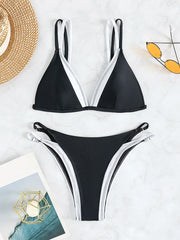 Hollow Out High Waist Bikini Set