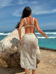 Long Skirt 3 Piece Bikinis Sets