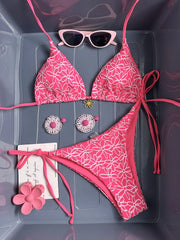 Mesh Flower Bikinis Sets