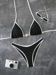 Metal Shell Ornament Bikini Set