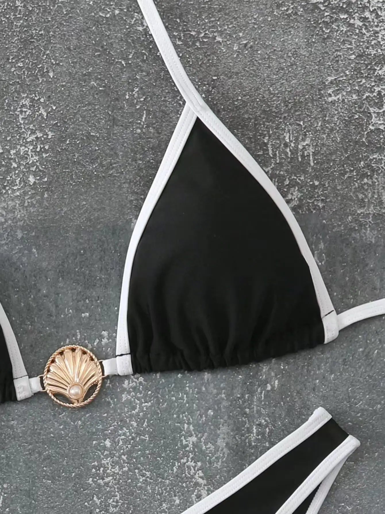 Metal Shell Ornament Bikini Set