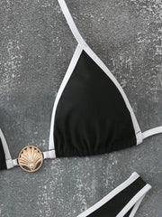 Metal Shell Ornament Bikini Set