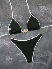 Metal Shell Ornament Bikini Set