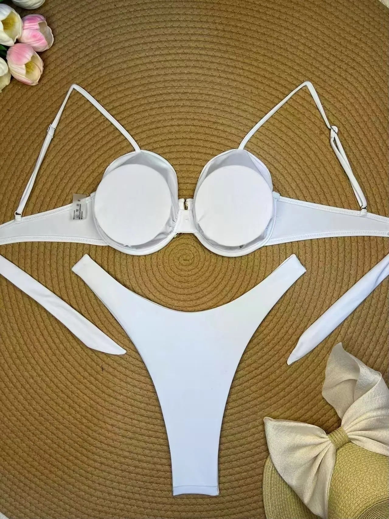 Metal Starfish Ornament Bikini Set