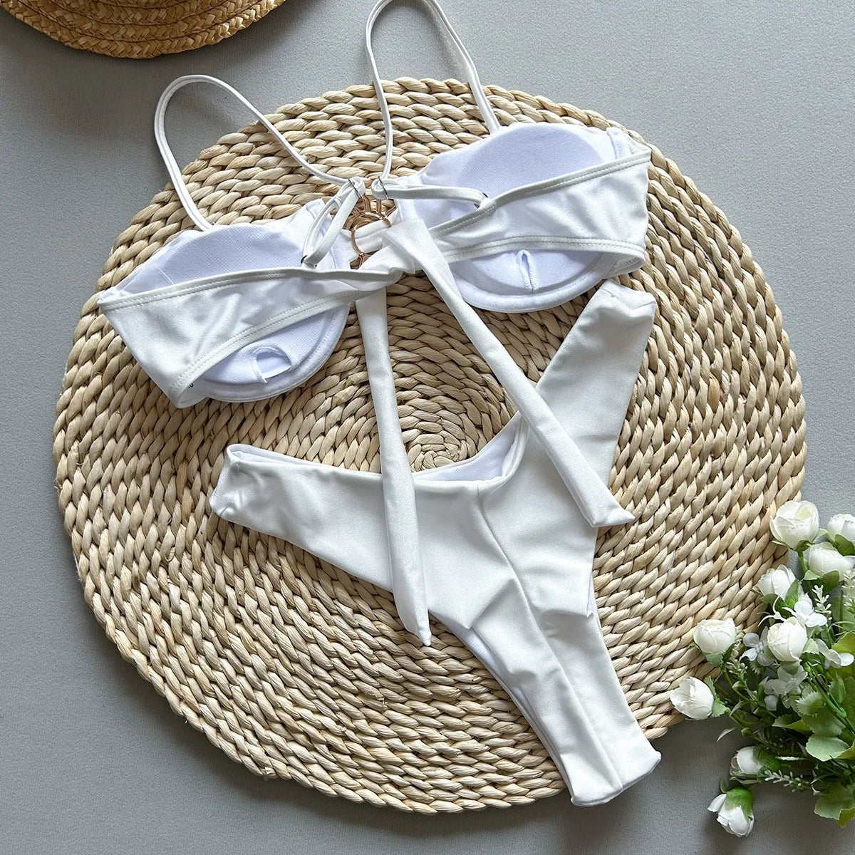 Metal Sun Ornament Bikini Set