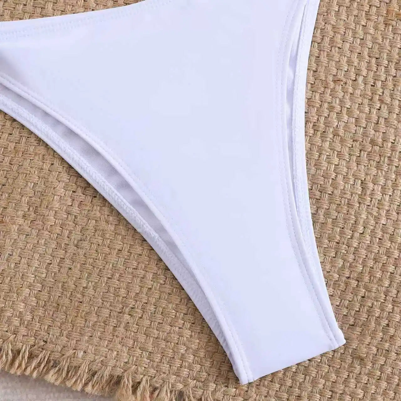 Metal Sun Ornament Thong Bikini Set