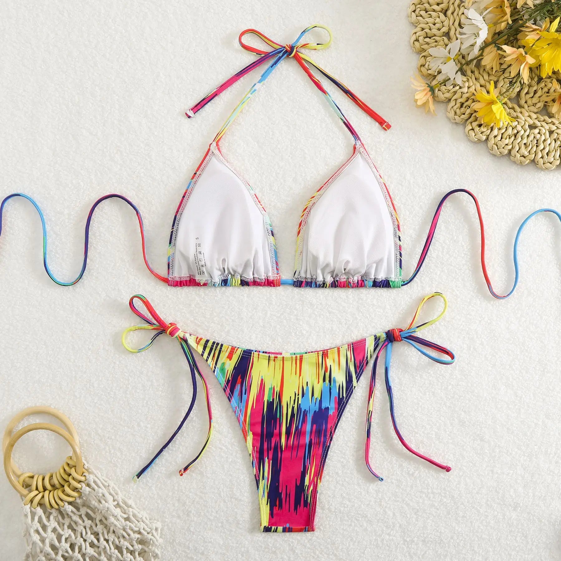 Orange Colorful Bikini Set