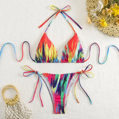 Orange Colorful Bikini Set