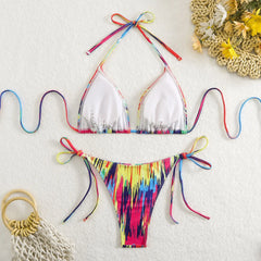Orange Colorful Bikini Set