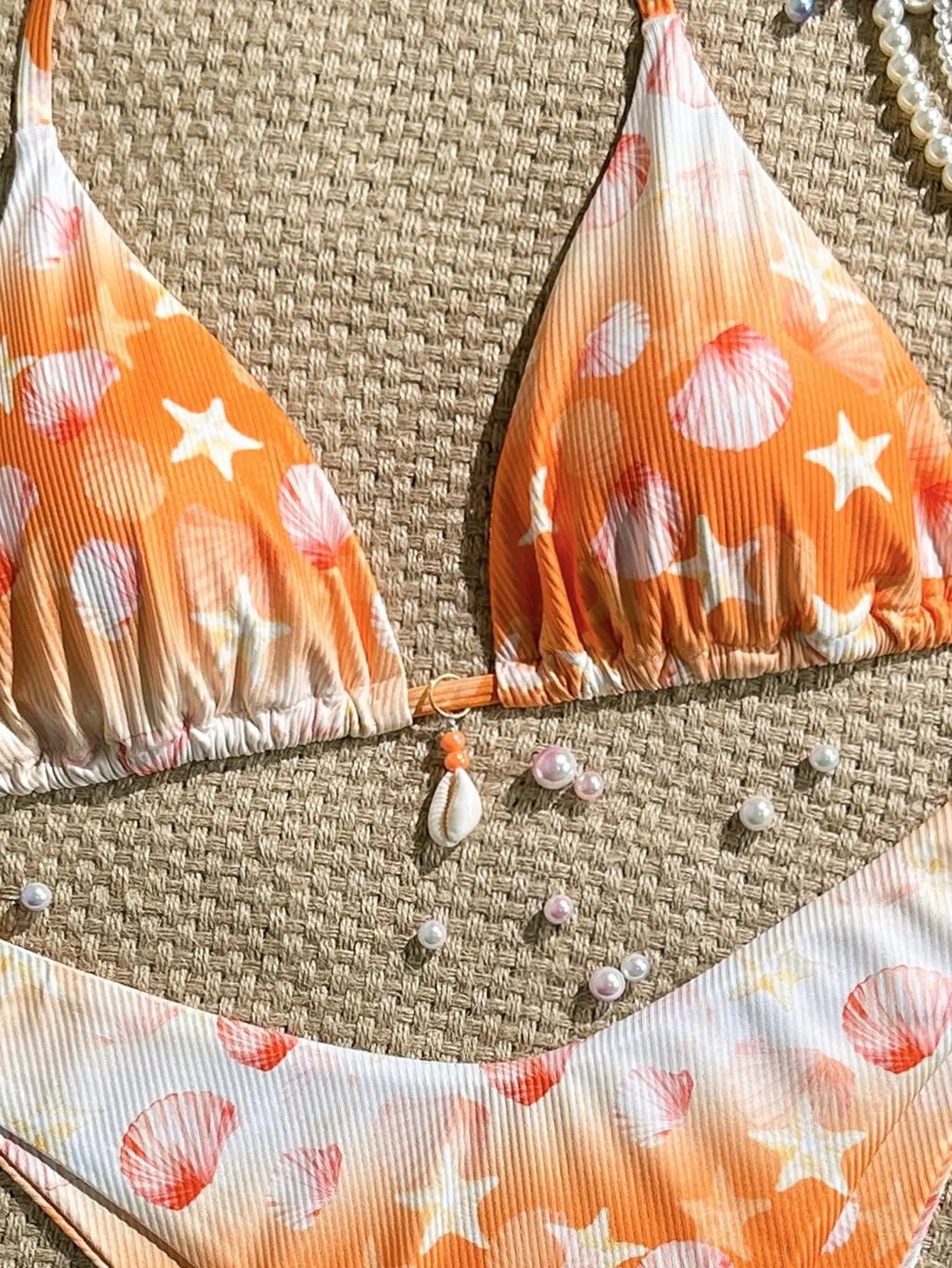 Orange Tie Dye Gradient Bikini Set