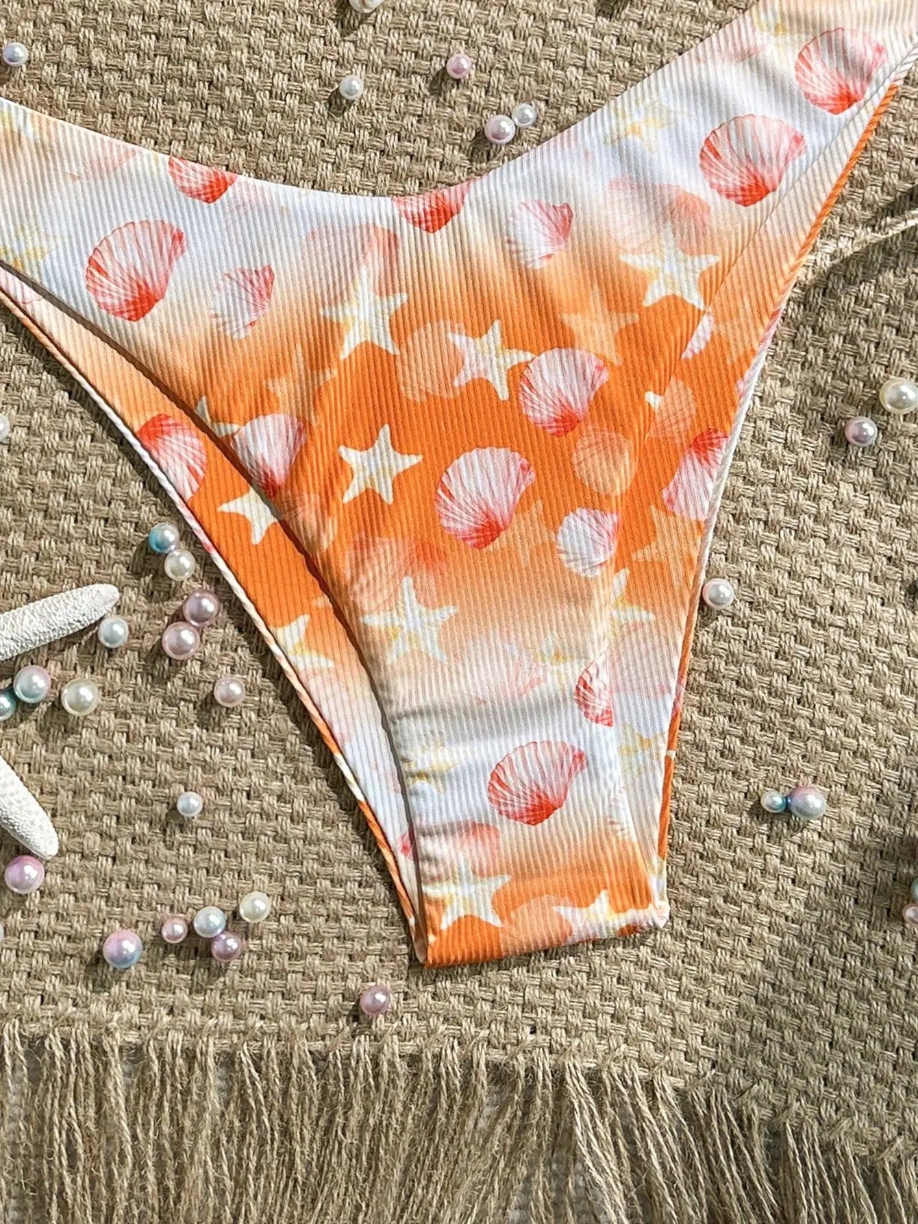 Orange Tie Dye Gradient Bikini Set