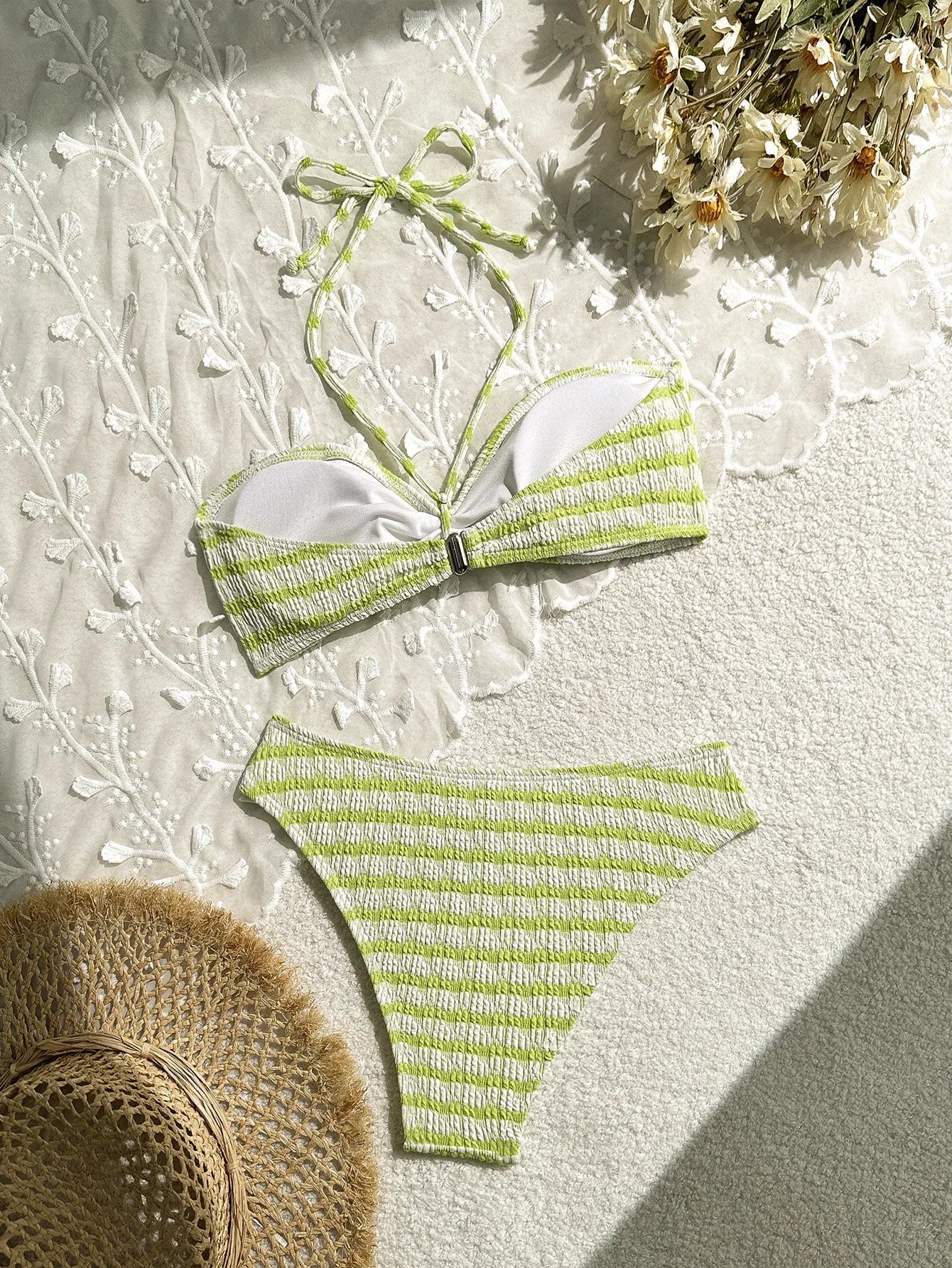 Pink Stripe Bikini Set