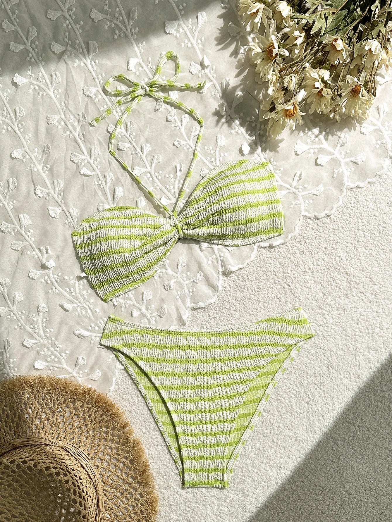 Pink Stripe Bikini Set