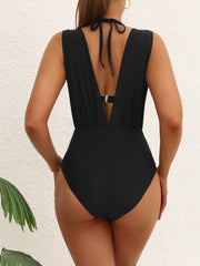 Pleate High Waist Bikinis Sets
