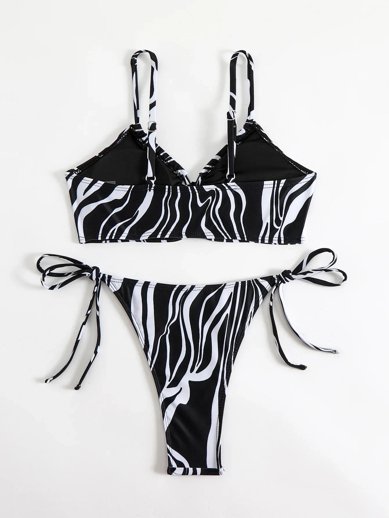 Red Leopard Cherry Print Bikini Set