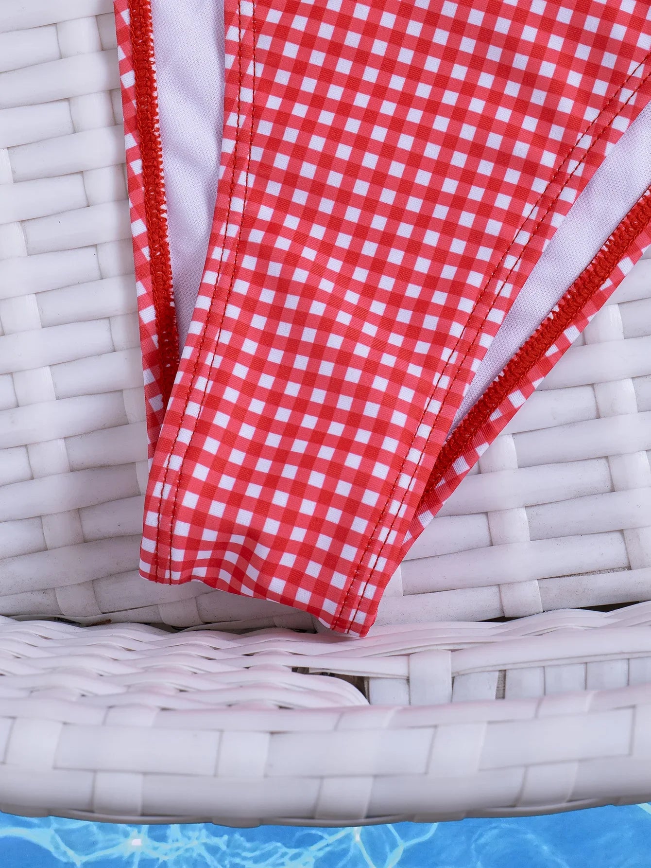 Red Plaid Micro Bikini Brazilian Push Up Bra High Waist Swimsuit Holiday Bathing Suit Swimwear Biquini