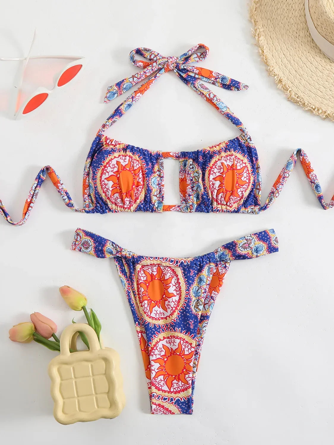 Red Stripe Bikinis Sets