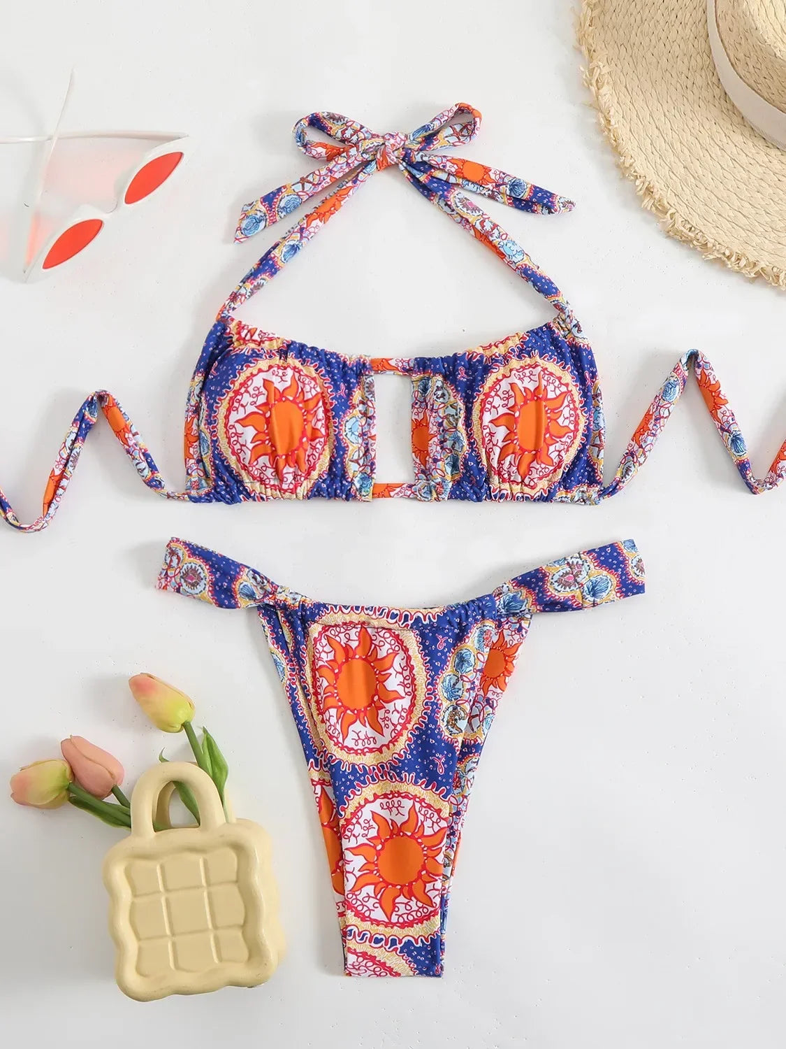 Red Stripe Bikinis Sets