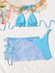 Sequin Black Bikinis Set