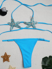 Sequin Starfish Ornament Bikini Set