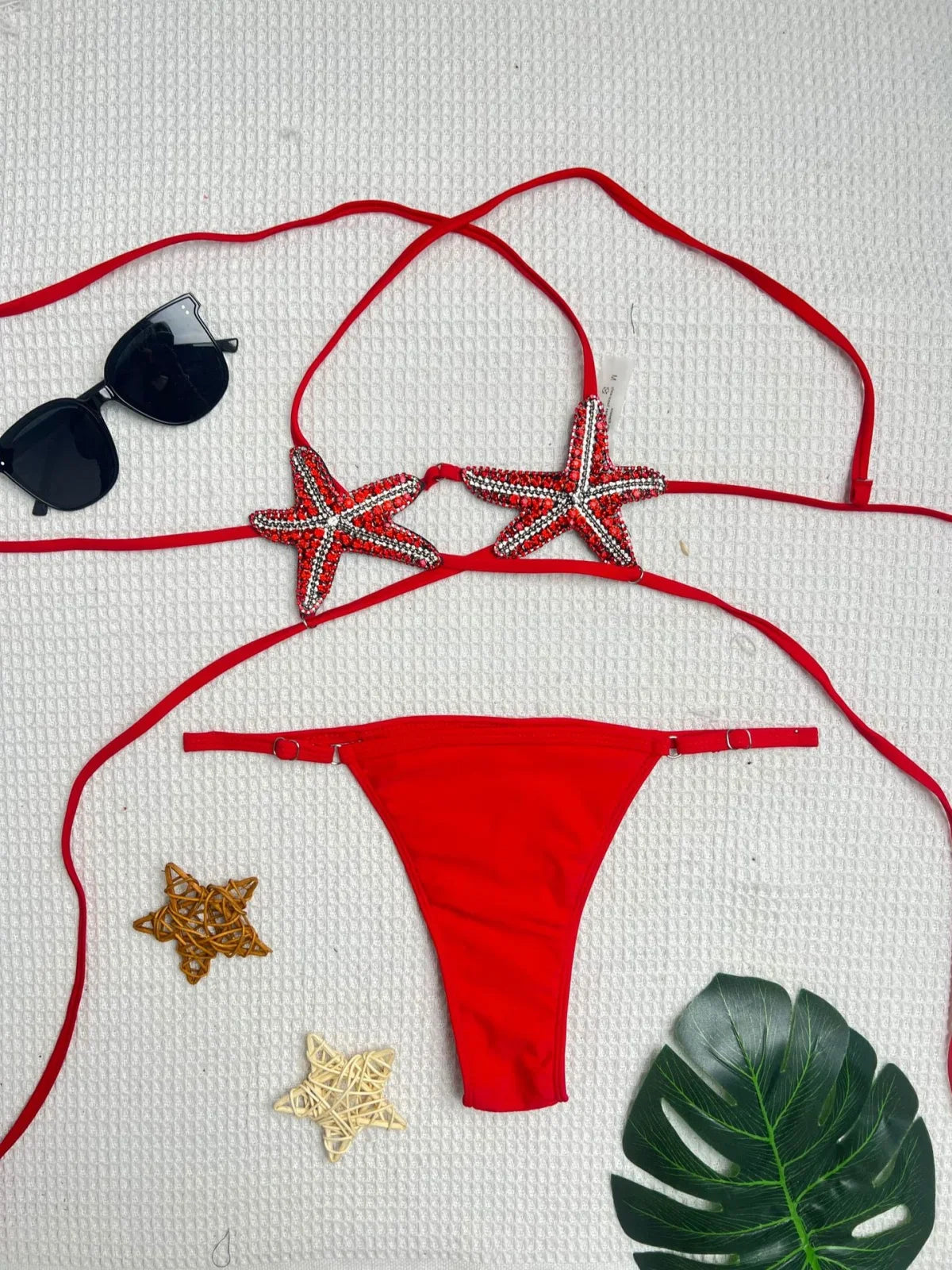 Sequin Starfish Ornament Bikini Set
