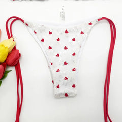 Sequin White Bikini Set