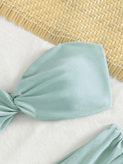Tie Cross Push Up Padded Bikini Set