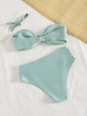Tie Cross Push Up Padded Bikini Set