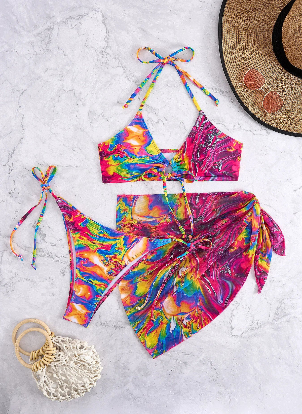 Tie Dye Gradient Bikini Set