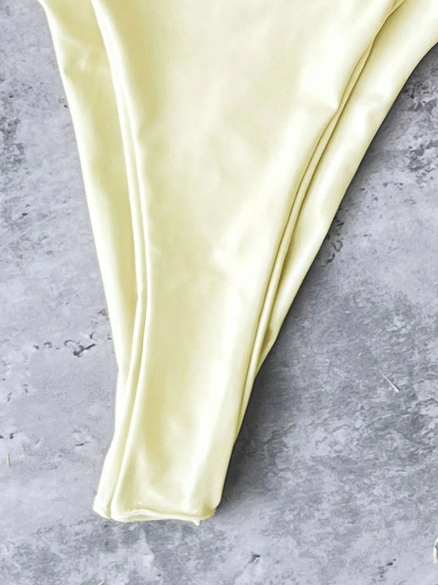 Triangle Bikini Yellow Metal 3D Snake Strap Push Up Pleate Thong Swimsuit Bathing Suit Bandage Swimwear