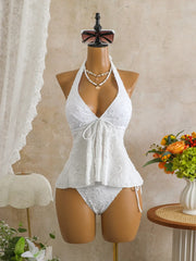 White High Waist Bikini Set