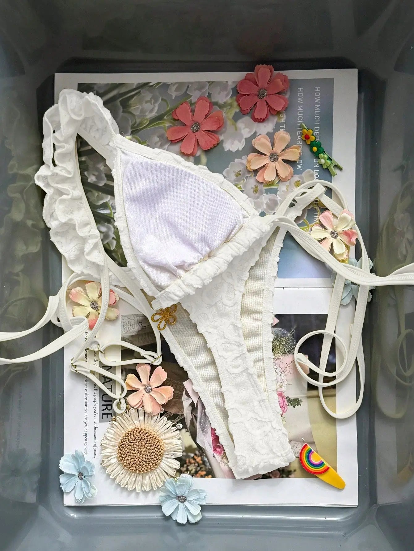 White Lace Bikini Set