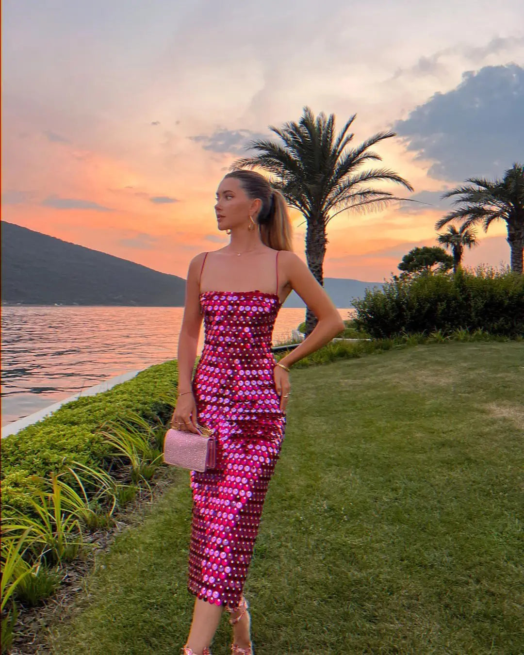 Desia Sequin Irregular Dress