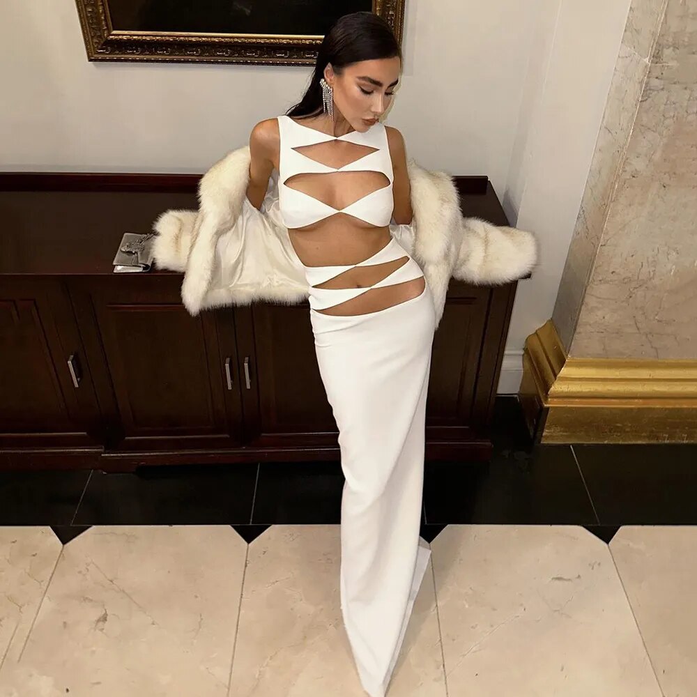 CHARMING CUTOUT ELITE HOLLOW DRESS