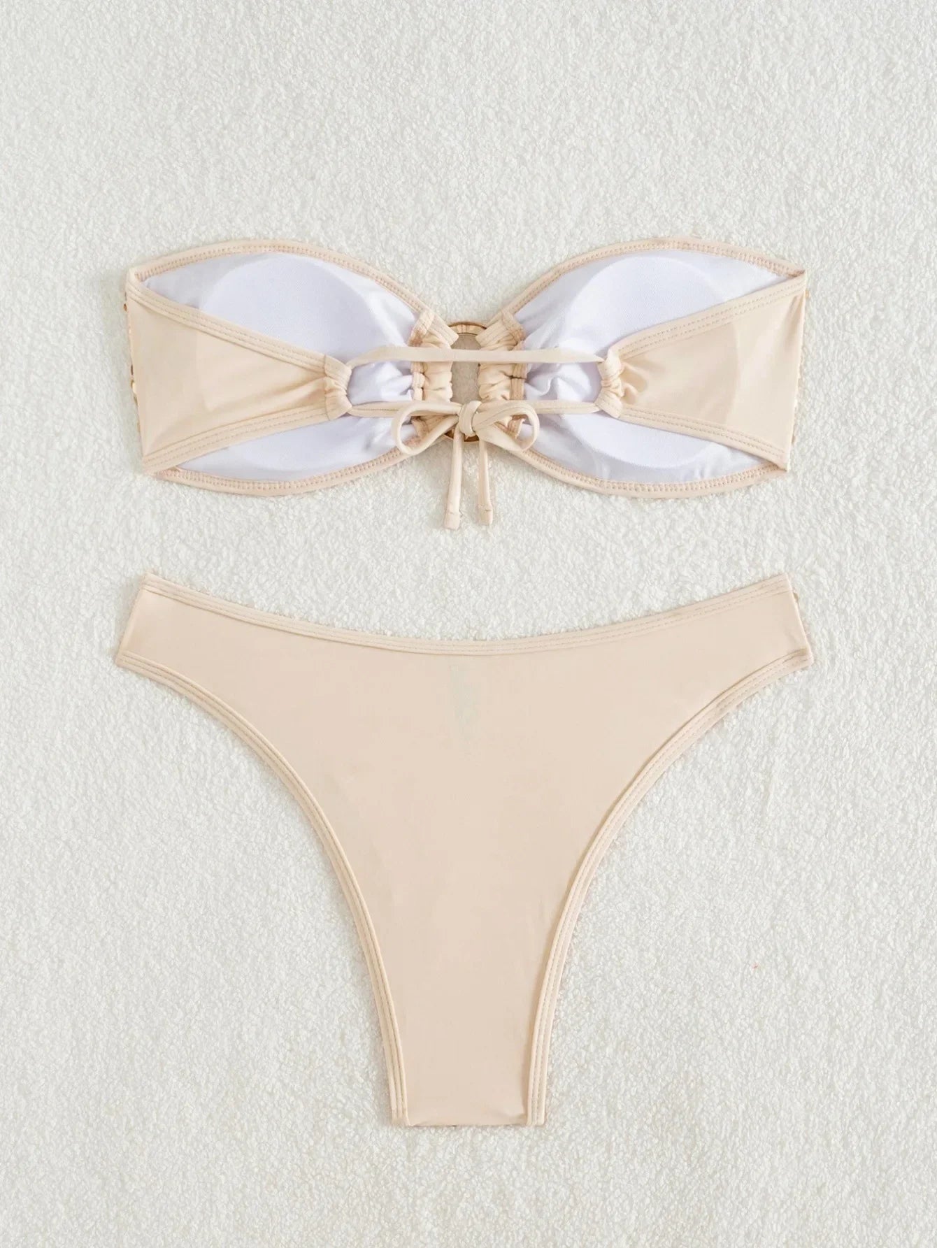 Shiny Sequin Bandeau Bikini Sets