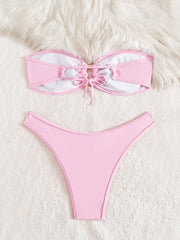 Shiny Sequin Bandeau Bikini Sets