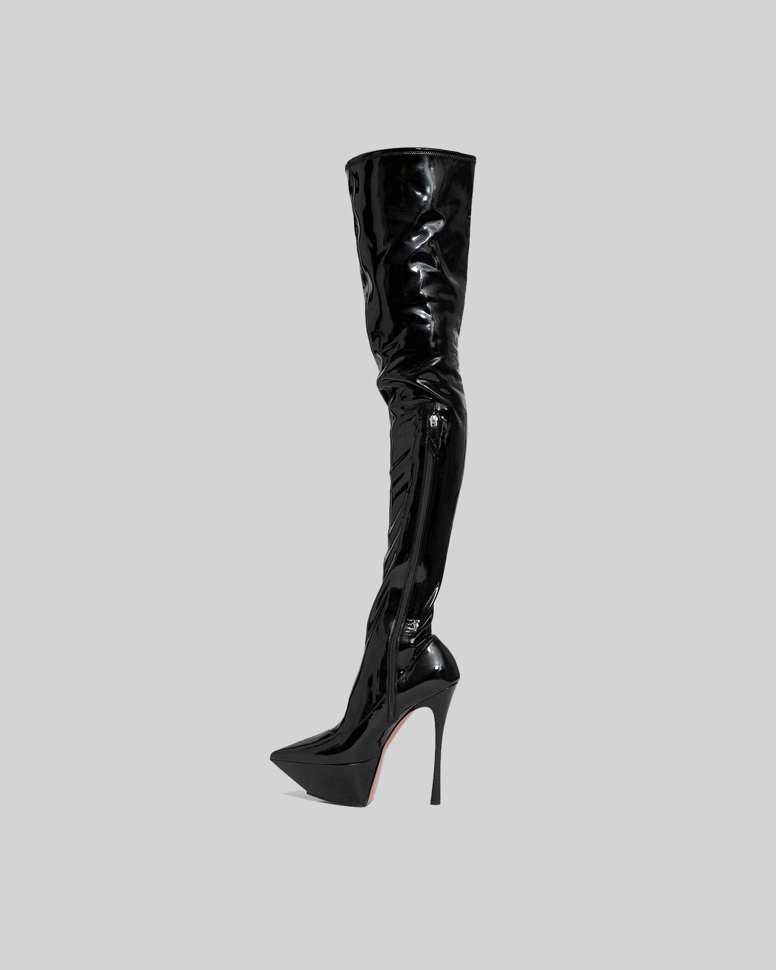 Agata Leather Platform Over The Knee Boots