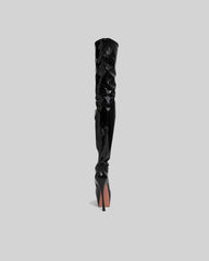 Agata Leather Platform Over The Knee Boots