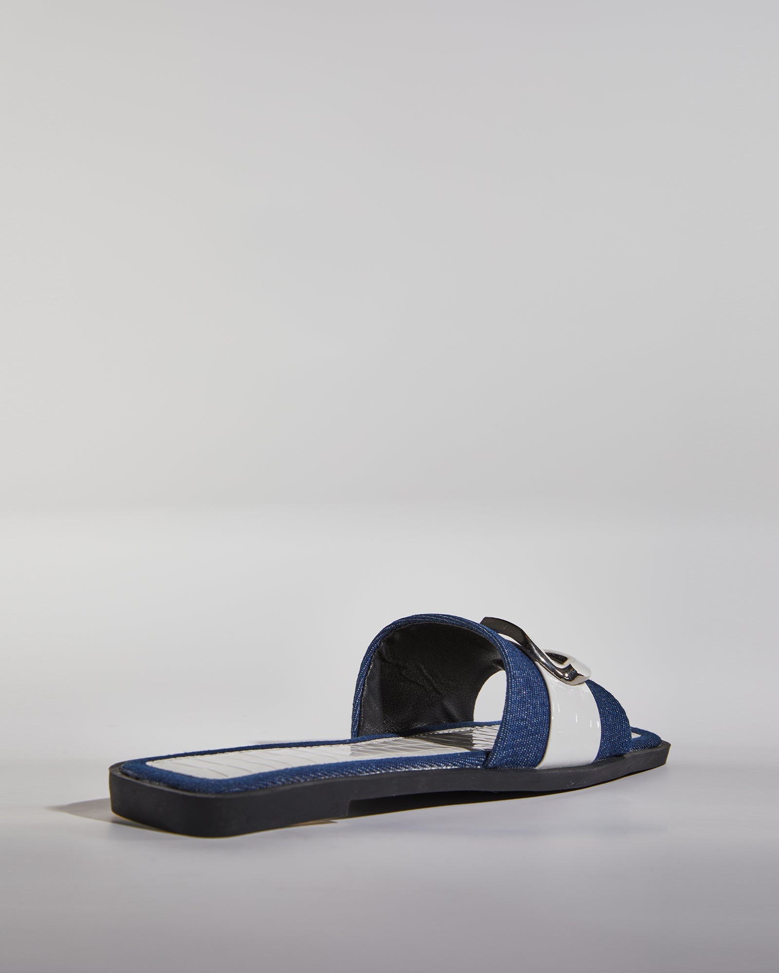 Sky Buckle Two Tone Slippers