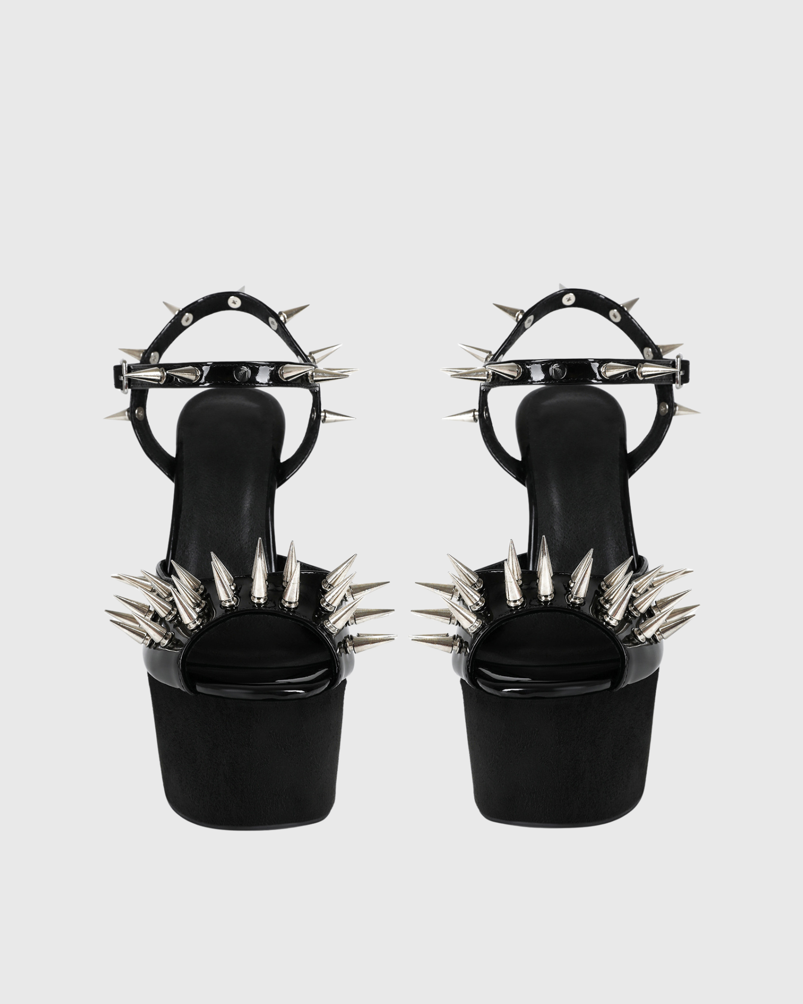 Stacey Spike Patent Leather Platform Sandals