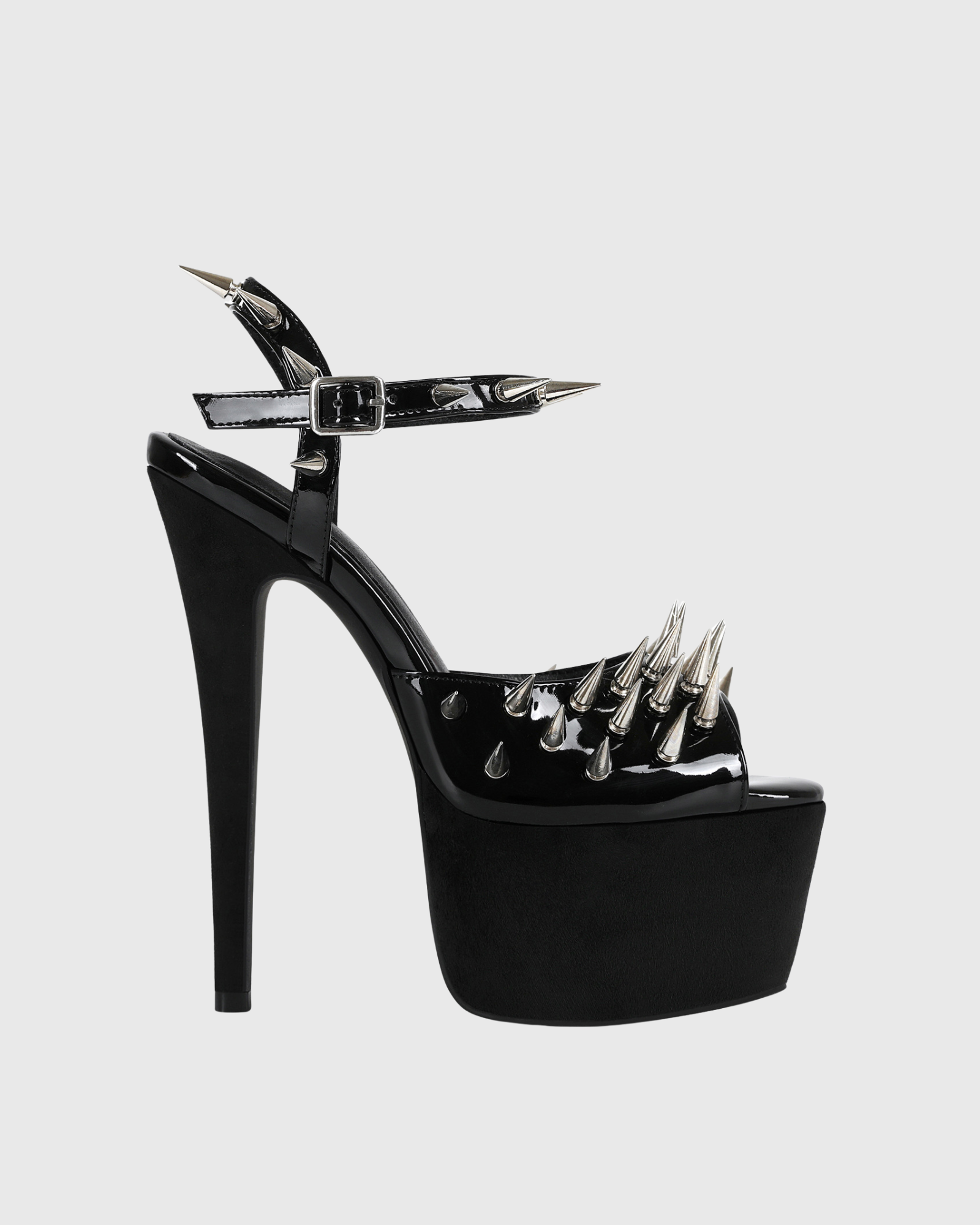 Stacey Spike Patent Leather Platform Sandals