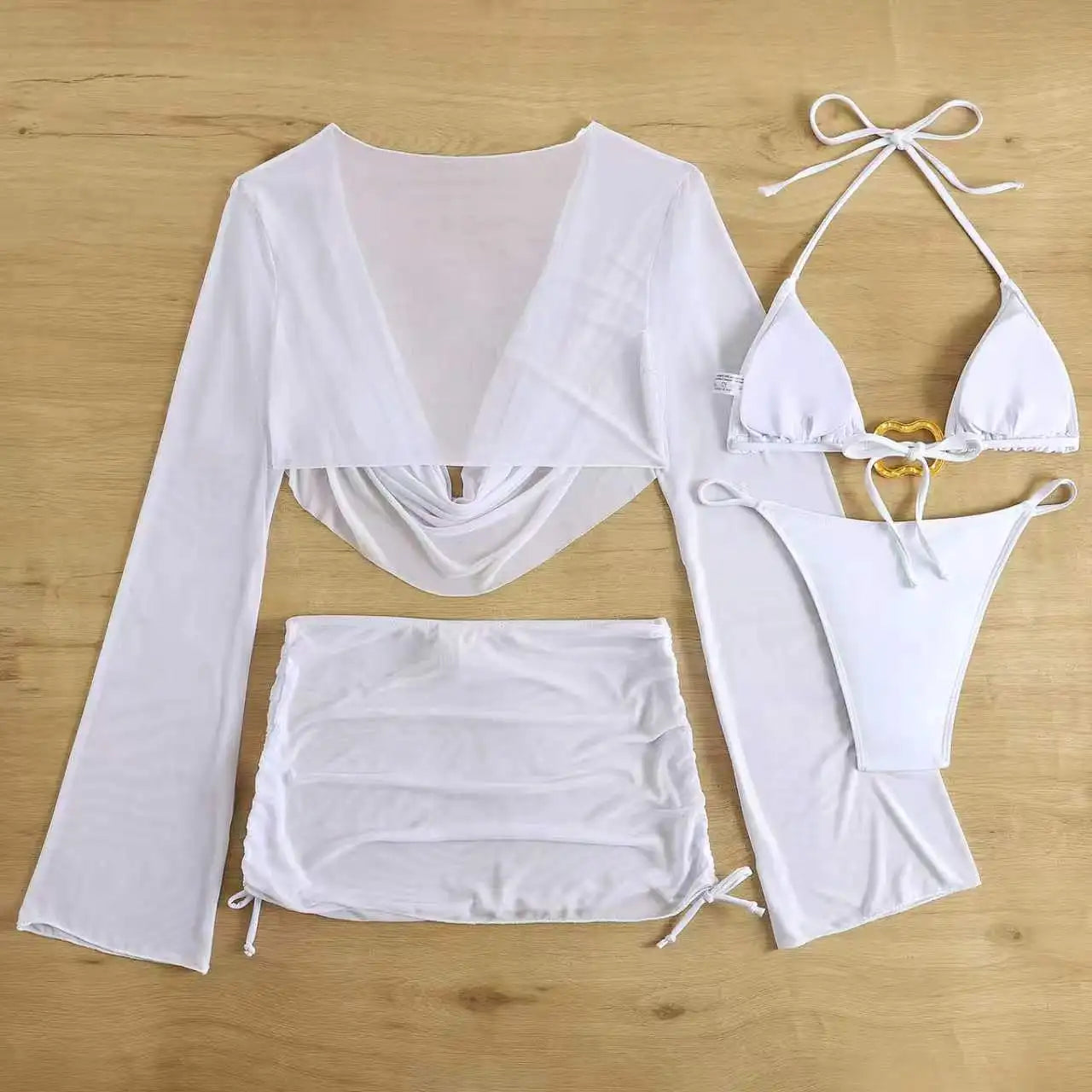 Black White Bikini Set