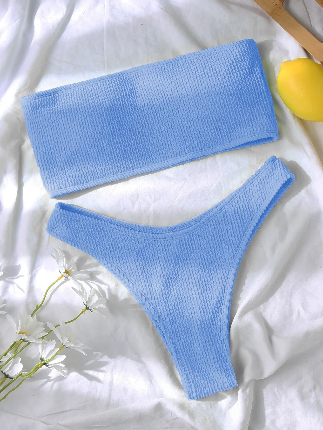 Swimwear Bikini Bandeau Two Piece Set